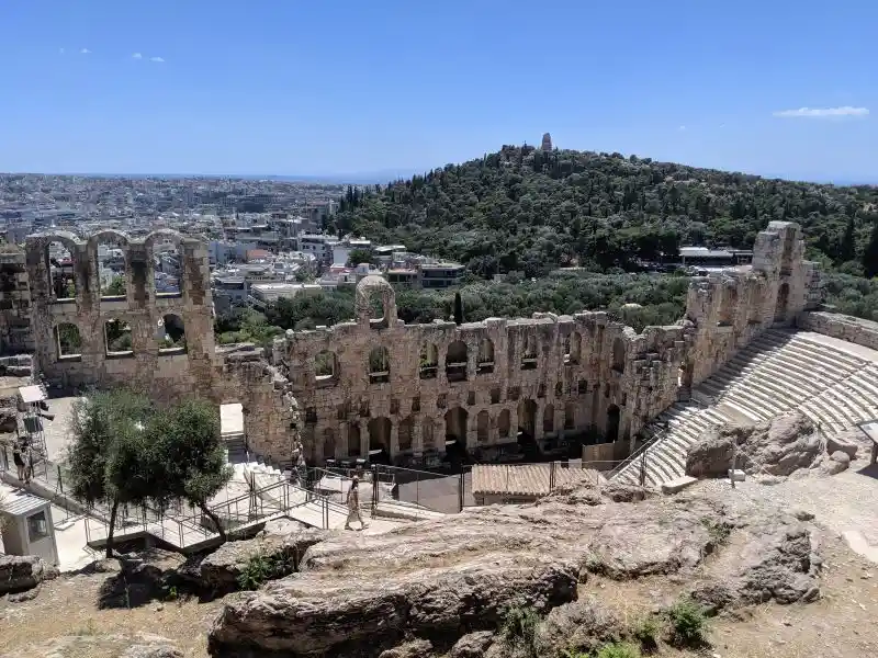 Roman stone theater on the southwest slope of the Acropolis, Athens
